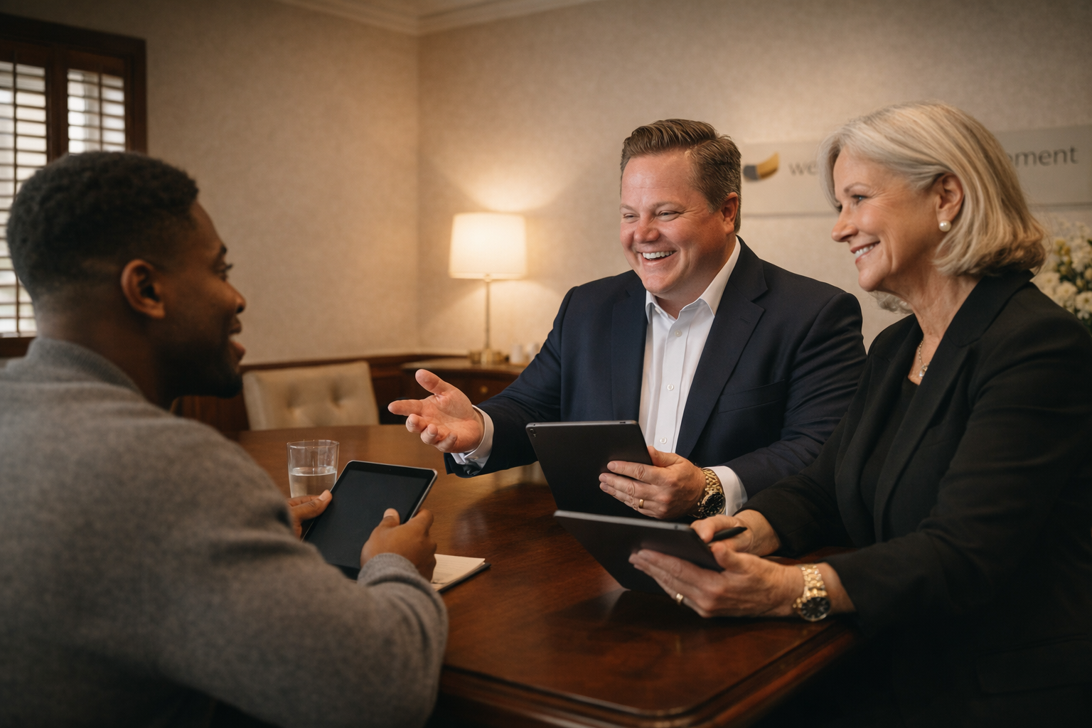 Meeting with a financial advisor